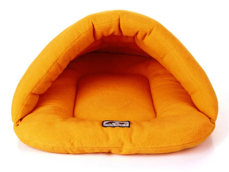 Slipper-Shaped Pet Cave Bed - Thick Fleece Winter Cat & Dog Nest