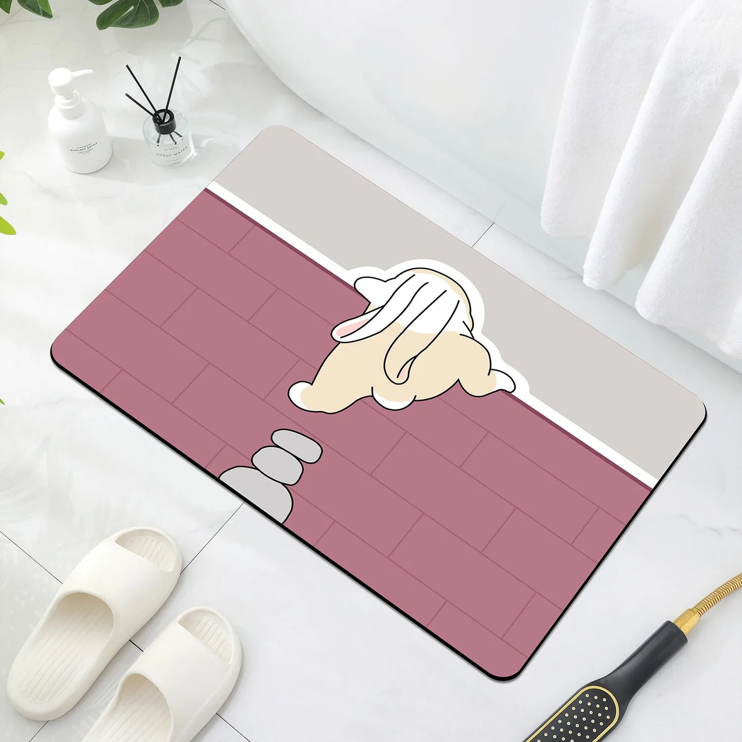 Quick-Dry Cartoon Mat