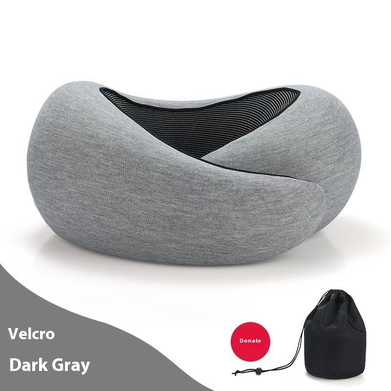 U-Shape Memory Foam Travel Neck Pillow – Adjustable Support for Airplane, Car & Office