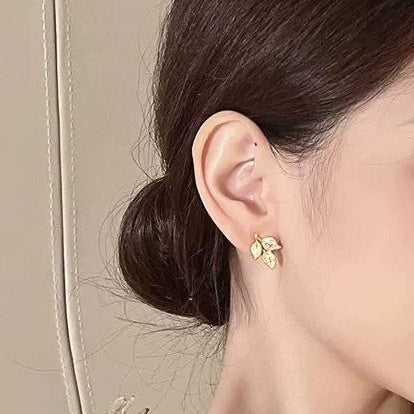 Leaf Copper Earrings – Elegant High-End Gold & Silver Jewelry for Women