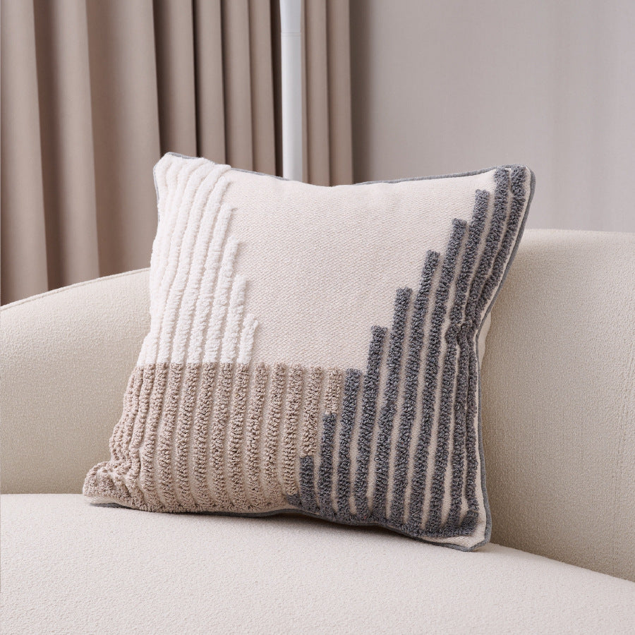 Bohemian Tufted & Tassel Cushion Cover 45x45cm – Ins Style Cotton Linen Pillow Cover for Sofa & Bay Window