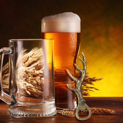 Deer Antler Beer Bottle Opener – Universal Bar Tool for Parties & Restaurants