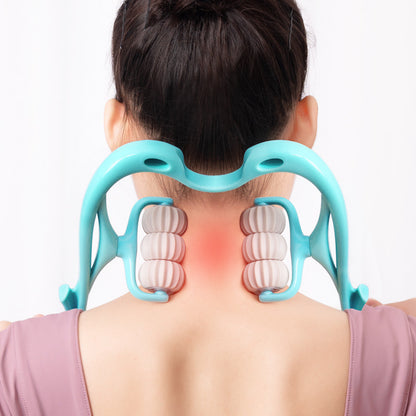 6-Roller Cervical Neck Massager – Deep Tissue Relief Tool