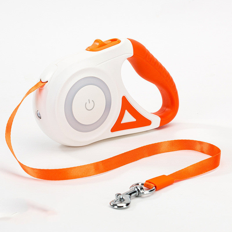 Retractable Dog Leash with Collar – One-Button Brake for Small & Medium Dogs
