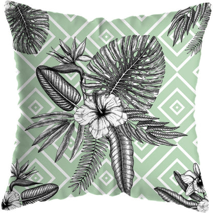 Tropical Plant Cushion Cover – Botanical Print Throw Pillow Case for Living Room Sofa