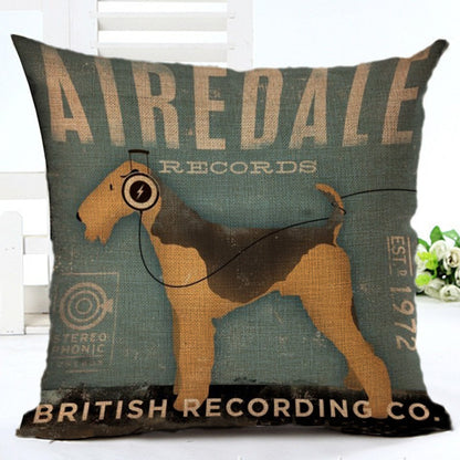Cartoon Series Cotton Linen Pillowcase – Fun Decorative Cushion Cover for Kids & Home