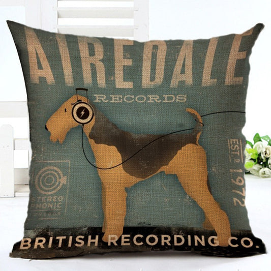 Cartoon Series Cotton Linen Pillowcase – Fun Decorative Cushion Cover for Kids & Home
