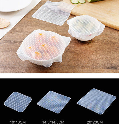Reusable Silicone Stretch Cling Film – Microwave & Fridge Safe Bowl Cover Seal Wrap