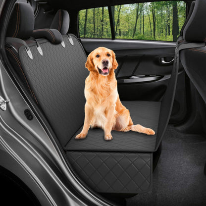 Dog Car Seat Cover – Mesh Hammock with Zipper, Safety Belt & Waterproof Protection