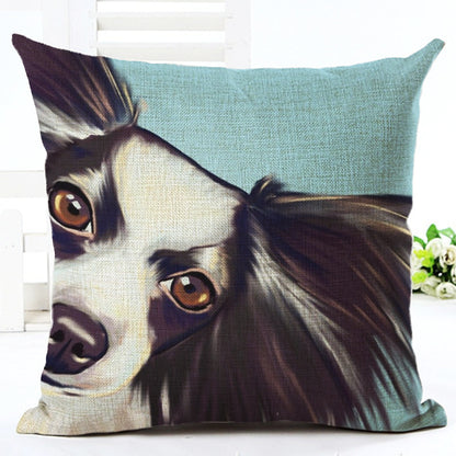 Printed Cotton Linen Pillowcase – Decorative Cushion Cover for Sofa & Home