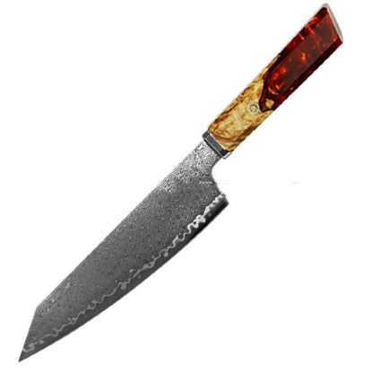 Japanese Damascus Chef Knife – Colorful Handle Kitchen Knife Set (1-3pcs)