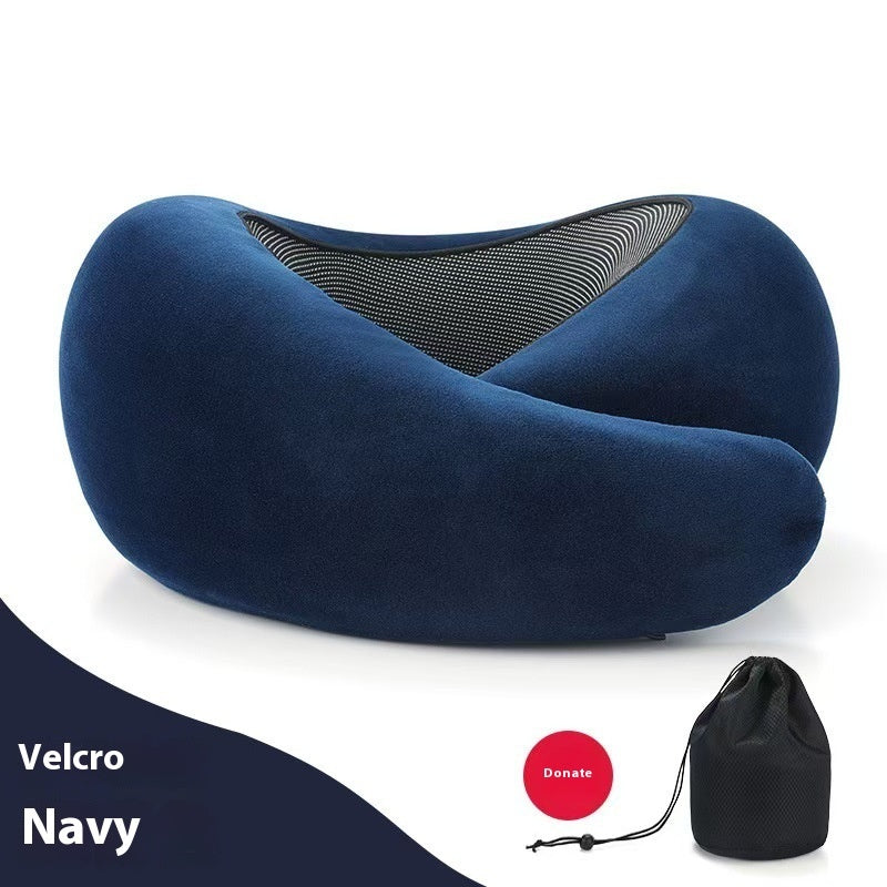 U-Shape Memory Foam Travel Neck Pillow – Adjustable Support for Airplane, Car & Office