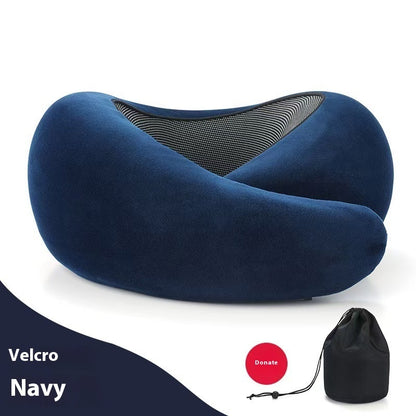 U-Shape Memory Foam Travel Neck Pillow – Adjustable Support for Airplane, Car & Office