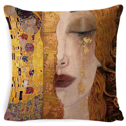 Cartoon Couple Anime Pillowcase 45x45cm – Spandex Cushion Cover with Invisible Zipper | 9 Designs