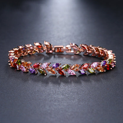 Horse Eye Zircon Copper Bracelet – Elegant Gemstone Jewelry for Women
