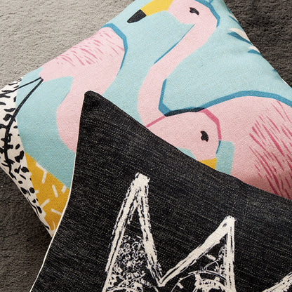American Doodle Art Cushion Cover – Fun Decorative Pillow Case for Sofa & Home