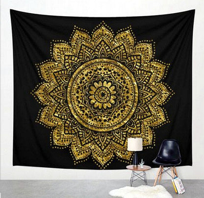 Printed Beach Towel & Wall Tapestry – Geometric Polyester Blanket 150x150cm to 230x150cm