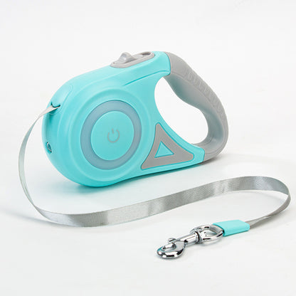 Retractable Dog Leash with Collar – One-Button Brake for Small & Medium Dogs