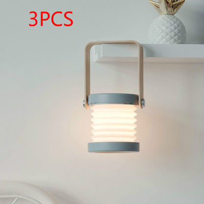 Foldable LED Night Light Lantern – Touch Dimmable, USB Rechargeable, Portable Table Lamp
