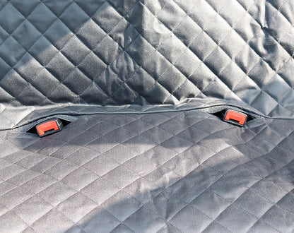 Dog Car Seat Cover – Mesh Hammock with Zipper, Safety Belt & Waterproof Protection
