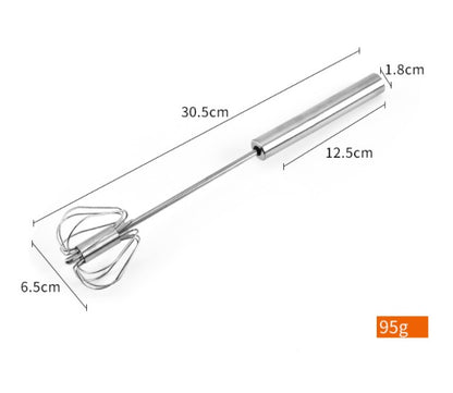 Stainless Steel Semi-Automatic Hand Egg Beater – Manual Whisk Kitchen Tool