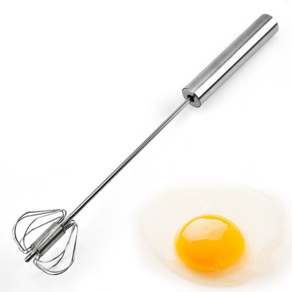 Stainless Steel Semi-Automatic Hand Egg Beater – Manual Whisk Kitchen Tool