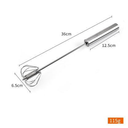 Stainless Steel Semi-Automatic Hand Egg Beater – Manual Whisk Kitchen Tool