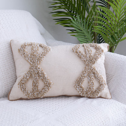 Moroccan Tufted Fringed Throw Pillow Case – Cotton Boho Cushion Cover 45x45 & 30x50cm | 5 Styles