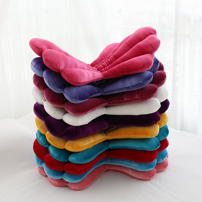 Luxurious Velvet Shell Chair Cushion 75x50cm – Unique Rose Seat Pillow for Restaurant, Girly Room & Home Decor