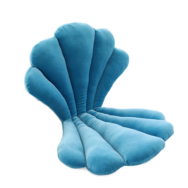 Luxurious Velvet Shell Chair Cushion 75x50cm – Unique Rose Seat Pillow for Restaurant, Girly Room & Home Decor