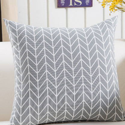 Plush Geometric Black & Yellow Sofa Pillowcase – Bold Decorative Cushion Cover for Living Room
