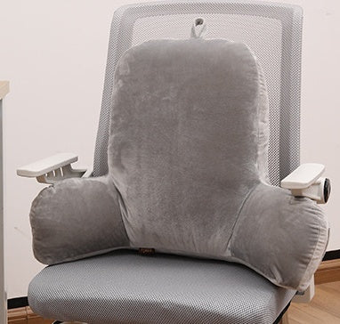 PP Cotton Plush Back Pillow with Armrests 55x35x20cm – Lumbar Support Cushion for Bed, Sofa, Car & Office