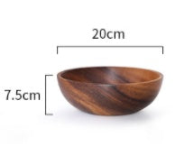 Natural Wooden Fruit & Salad Bowl – Household Food Container for Home & Restaurant