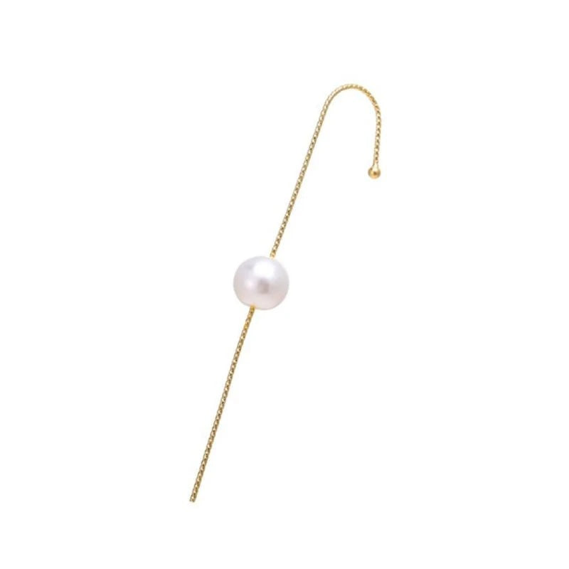 Ear Wrap Crawler Zircon Earrings – Korean Gold & Silver Copper Jewelry for Women