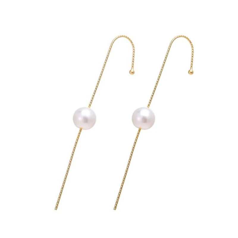 Ear Wrap Crawler Zircon Earrings – Korean Gold & Silver Copper Jewelry for Women
