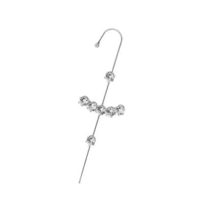 Ear Wrap Crawler Zircon Earrings – Korean Gold & Silver Copper Jewelry for Women