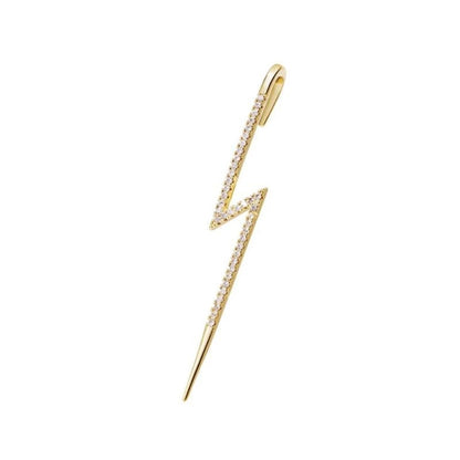 Ear Wrap Crawler Zircon Earrings – Korean Gold & Silver Copper Jewelry for Women