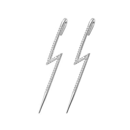 Ear Wrap Crawler Zircon Earrings – Korean Gold & Silver Copper Jewelry for Women