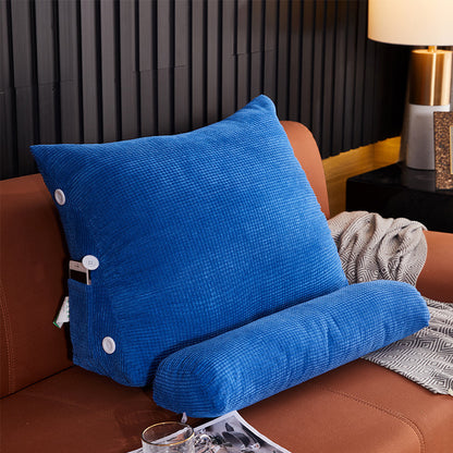 Plush Waist Backrest Lumbar Cushion 45x22x50 & 60x22x50cm – Bedside Sofa Back Support Pillow | 11 Colors