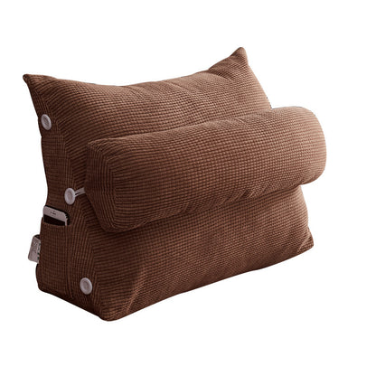 Plush Waist Backrest Lumbar Cushion 45x22x50 & 60x22x50cm – Bedside Sofa Back Support Pillow | 11 Colors