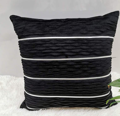 Luxury Striped Velvet Pillow Cover – Simple Flannel Velvet Sofa Cushion Cover & Pillow Case