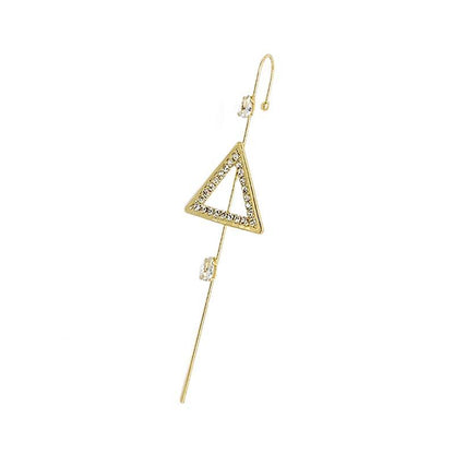 Ear Wrap Crawler Zircon Earrings – Korean Gold & Silver Copper Jewelry for Women