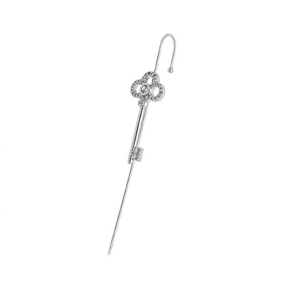 Ear Wrap Crawler Zircon Earrings – Korean Gold & Silver Copper Jewelry for Women