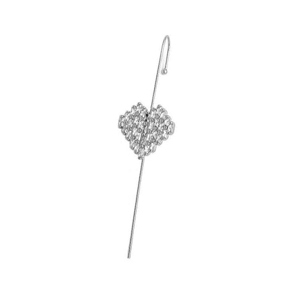 Ear Wrap Crawler Zircon Earrings – Korean Gold & Silver Copper Jewelry for Women
