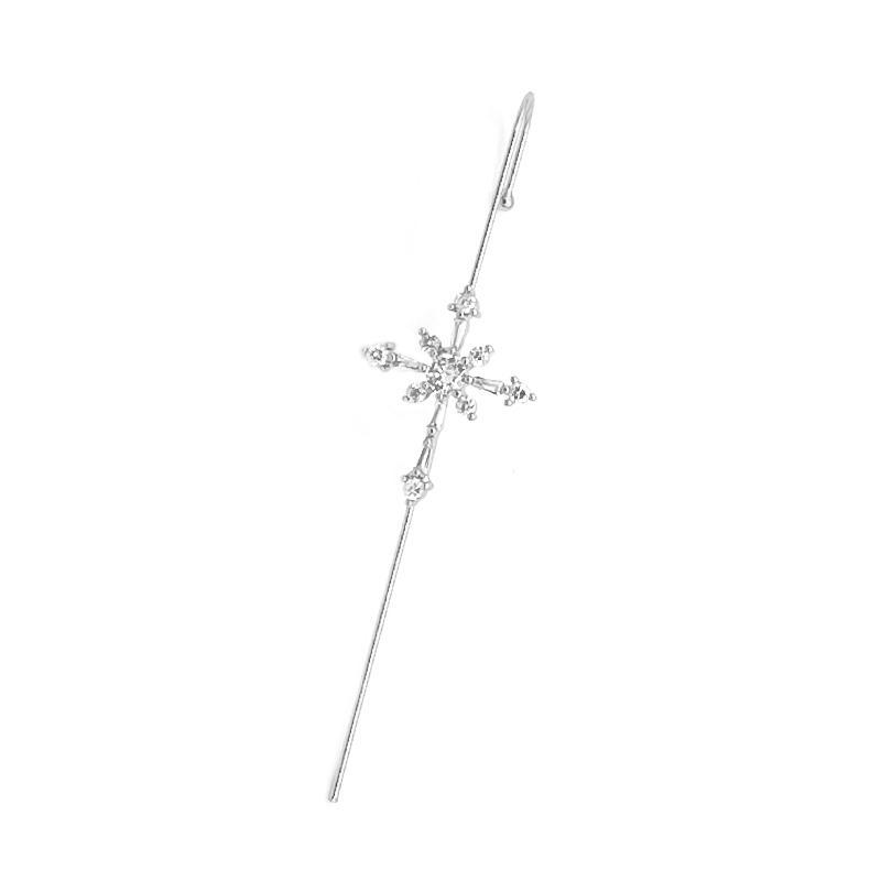Ear Wrap Crawler Zircon Earrings – Korean Gold & Silver Copper Jewelry for Women