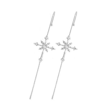 Ear Wrap Crawler Zircon Earrings – Korean Gold & Silver Copper Jewelry for Women