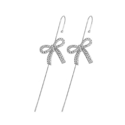 Ear Wrap Crawler Zircon Earrings – Korean Gold & Silver Copper Jewelry for Women