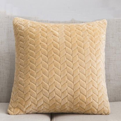 Flannel Solid Color Throw Pillow Sofa Cover – Nordic Simple Style Cushion Cover for Living Room