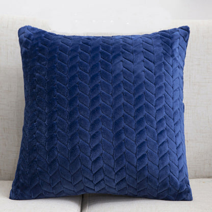 Flannel Solid Color Throw Pillow Sofa Cover – Nordic Simple Style Cushion Cover for Living Room