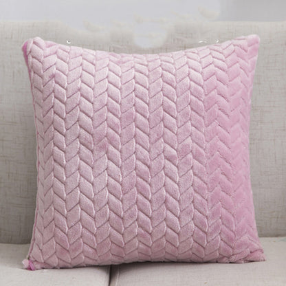 Flannel Solid Color Throw Pillow Sofa Cover – Nordic Simple Style Cushion Cover for Living Room
